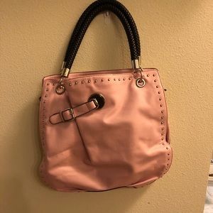 Stylish soft pink tote / messenger bag